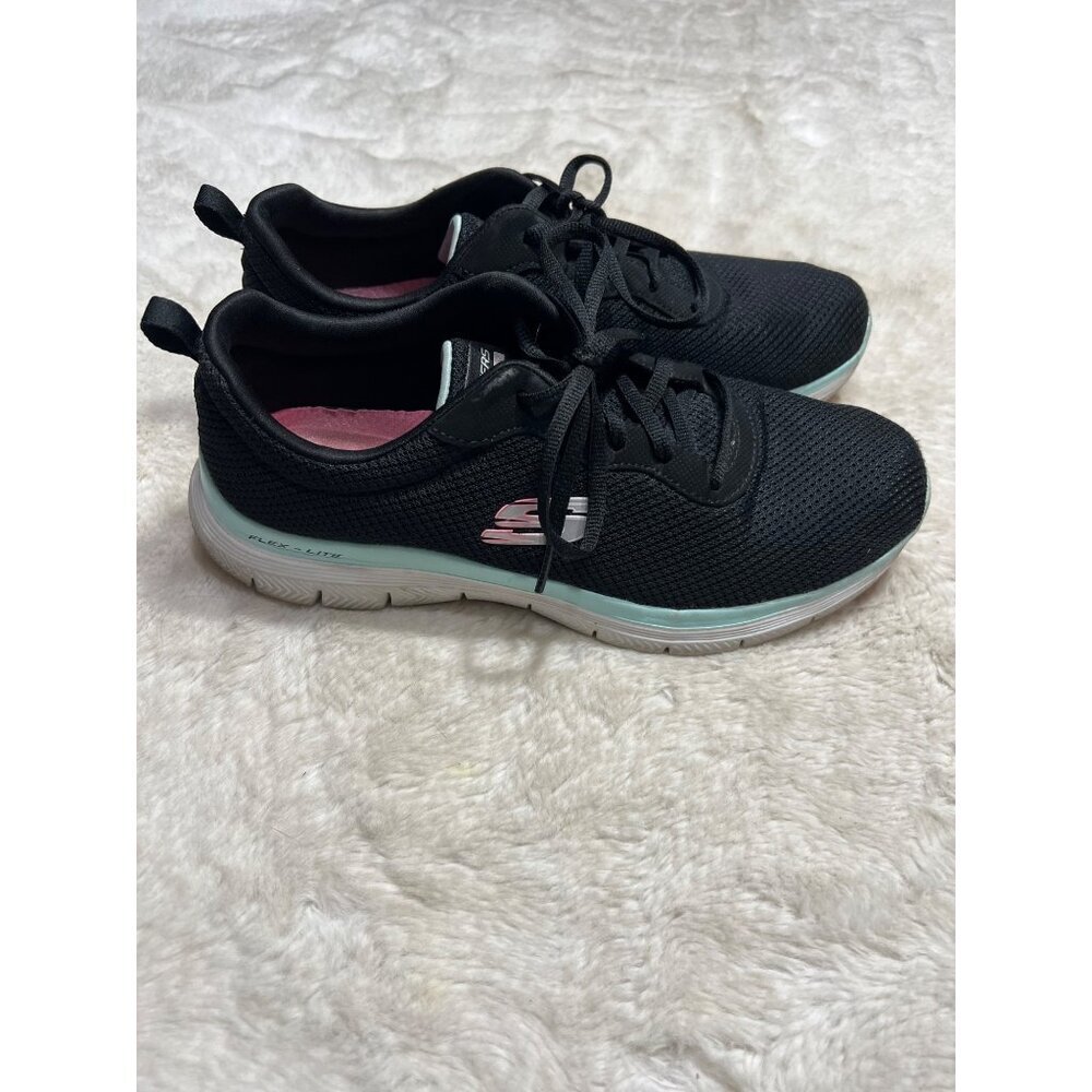 Sketchers black flex lite sneakers women size 9.5